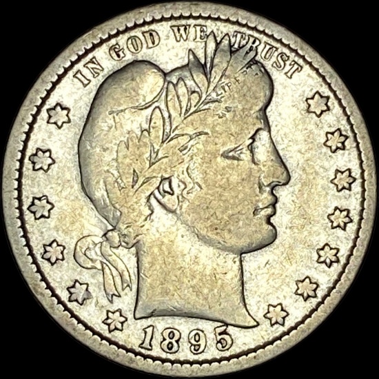 1895-S Silver Barber Quarter LIGHTLY CIRCULATED