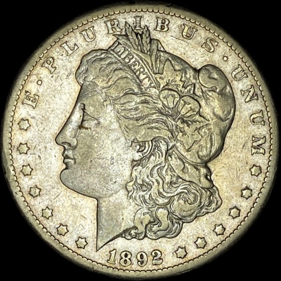 1892-CC Silver Morgan Dollar LIGHTLY CIRCULATED