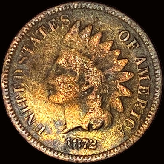 1872 Indian Head Cent NICELY CIRCULATED