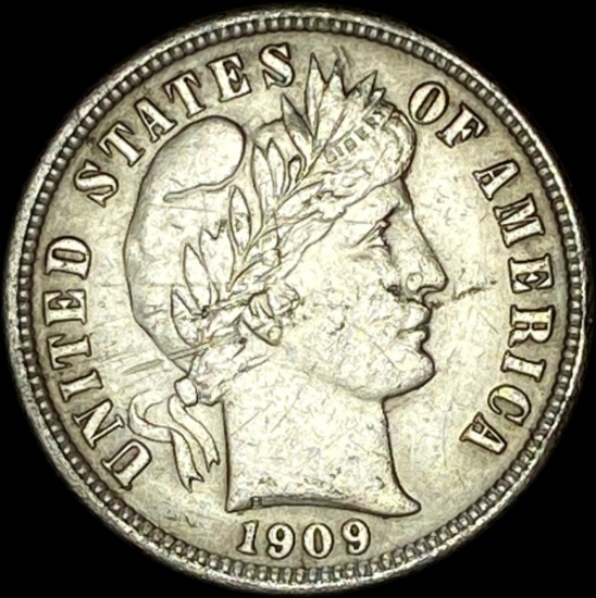 1909-O Silver Barber Dime LIGHTLY CIRCULATED