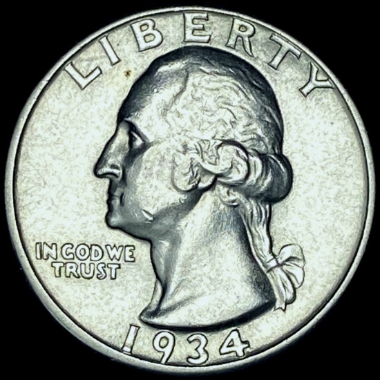 1934 Silver Washington Quarter CHOICE BU