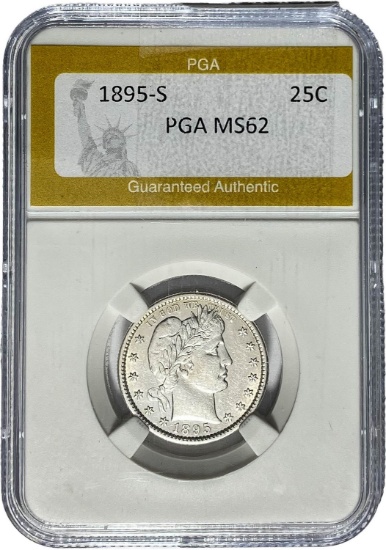 1895-S Barber Quarter PGA MS62