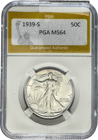 1939-S Walking Liberty Half Dollar PGA MS64
