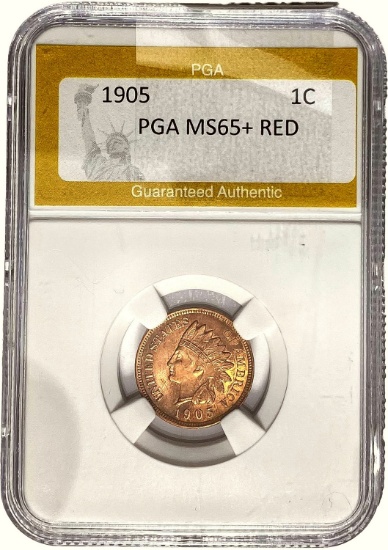1905 Indian Head Cent PGA MS65+ RED
