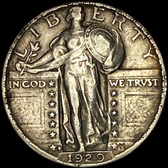 1929-D Silver Standing Liberty Quarter NEARLY UNCIRCULATED