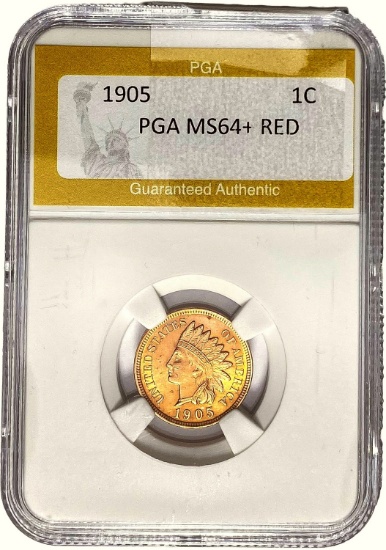 1905 Indian Head Cent PGA MS64+ RED