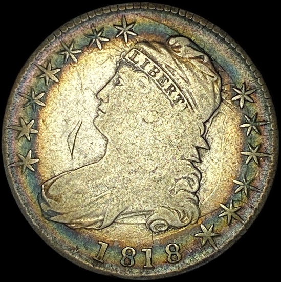 1818 Capped Bust Half Dollar NICELY CIRCULATED