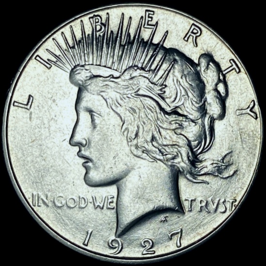 1927-S Silver Peace Dollar CHOICE AU