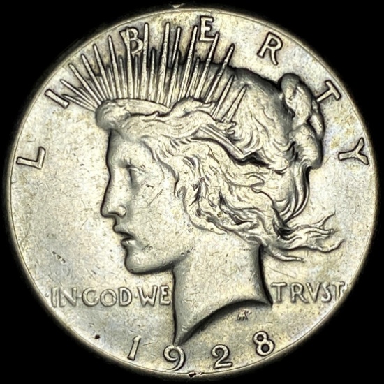 1928 Silver Peace Dollar CLOSELY UNCIRCULATED