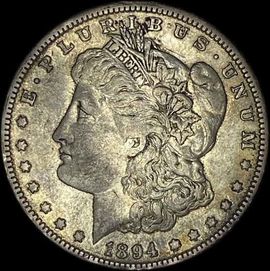 1894 Silver Morgan Dollar NEARLY UNCIRCULATED