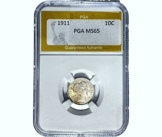 1911 Barber Dime PGA MS65