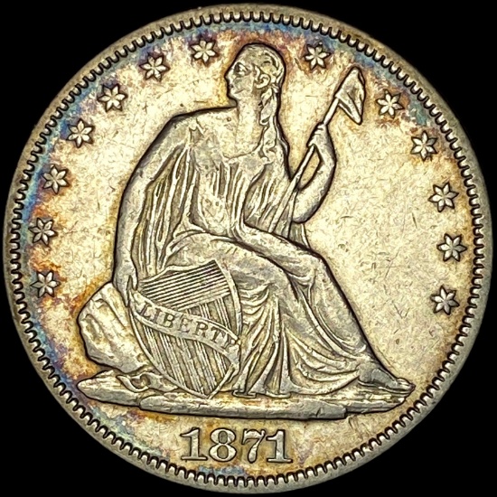 1871 Seated Liberty Half Dollar CLOSELY UNCIRCULATED