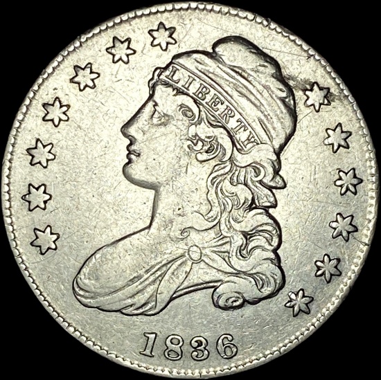 1836 Capped Bust Silver Half Dollar CLOSELY UNCIRCULATED