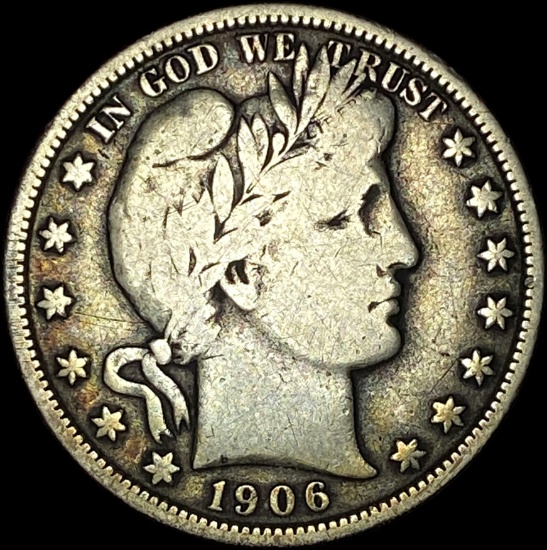 1906-O Silver Barber Half Dollar NICELY CIRCULATED
