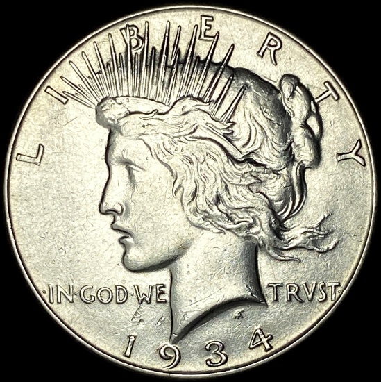 1934 Silver Peace Dollar LIGHTLY CIRCULATED