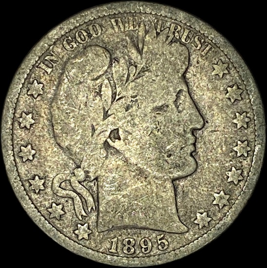 1895-O Silver Barber Half Dollar NICELY CIRCULATED