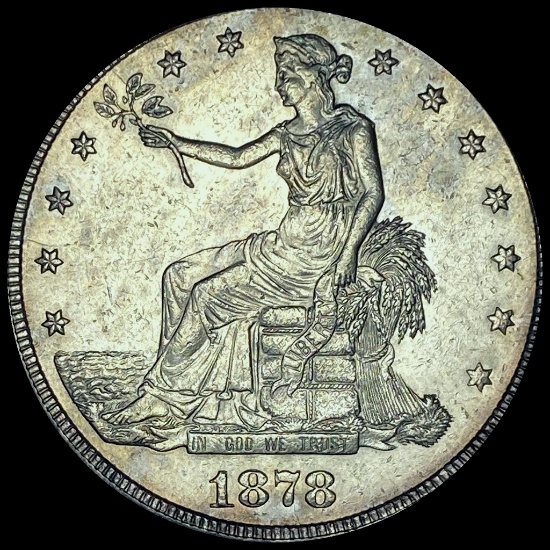 1878-S Silver Trade Dollar CHOICE AU