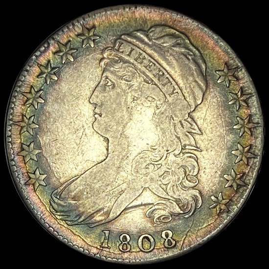 1808 Capped Bust Half Dollar NEARLY UNCIRCULATED