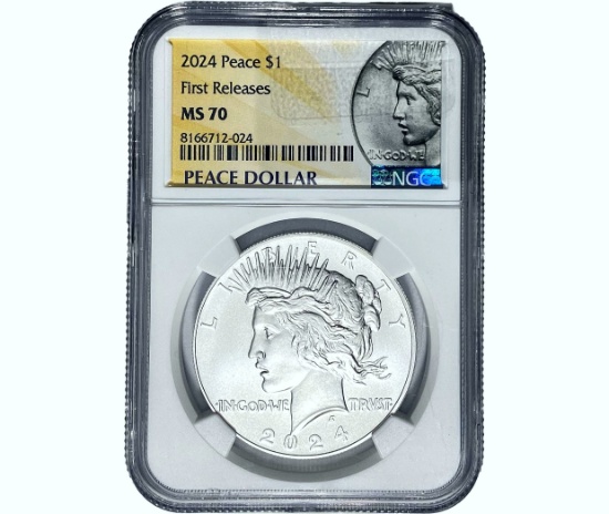 2024 Silver Peace Dollar NGC MS70 First Release