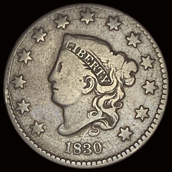 1830 Coronet Head Large Cent LIGHTLY CIRCULATED