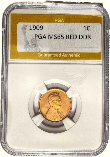 1909  Wheat Cent PGA MS65 RED DDR
