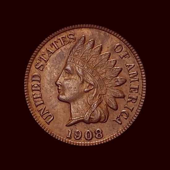 1908-S Indian Head Cent CHOICE AU