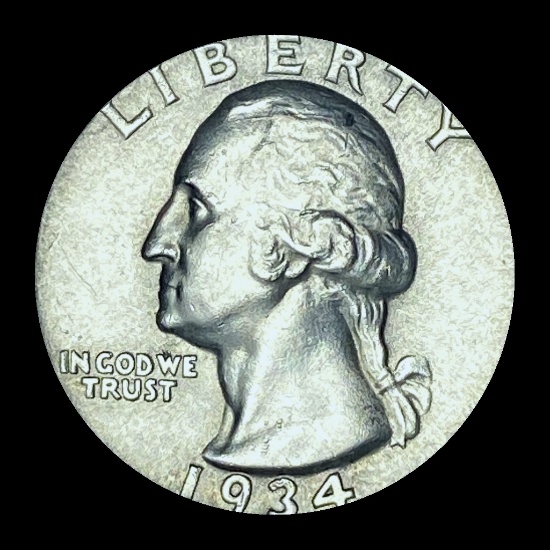 1934 Silver Washington Quarter CHOICE BU