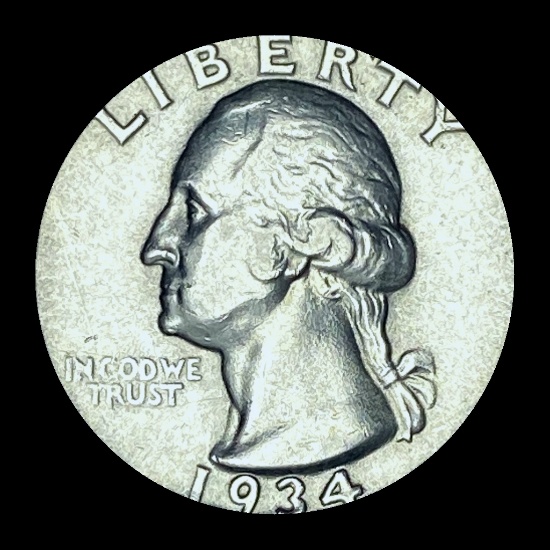 1934 Silver Washington Quarter CHOICE BU