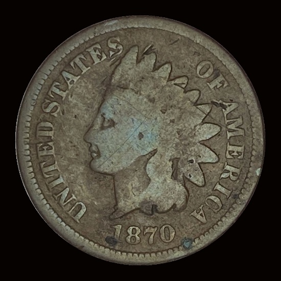 1870 Indian Head Cent NICELY CIRCULATED