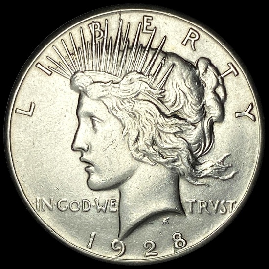 1928 Silver Peace Dollar CLOSELY UNCIRCULATED