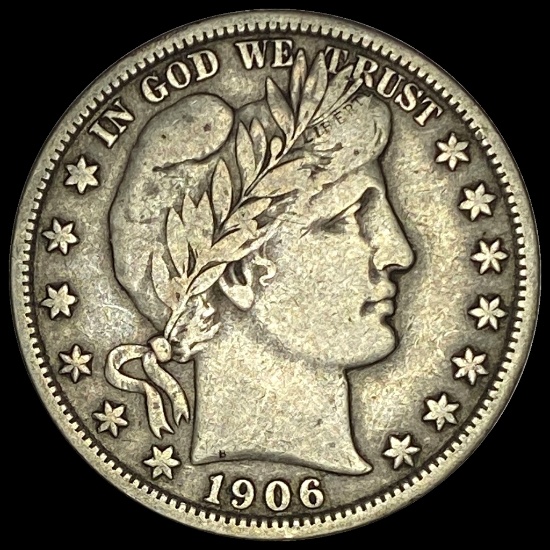1906 Barber Half Dollar LIGHTLY CIRCULATED