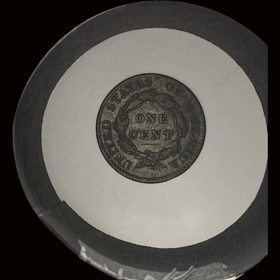 This is a U.S. Braided Hair Large Cent minted between 1839-1857. LIGHTLY CIRCULATED