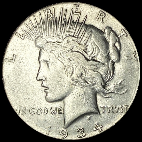 1934-S Silver Peace Dollar CLOSELY UNCIRCULATED