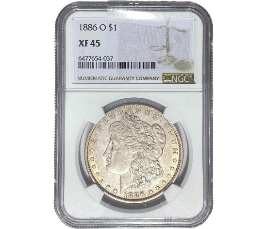 1886-O Morgan Silver Dollar NGC XF45