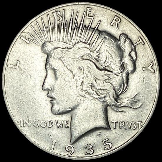 1935 Silver Peace Dollar CLOSELY UNCIRCULATED