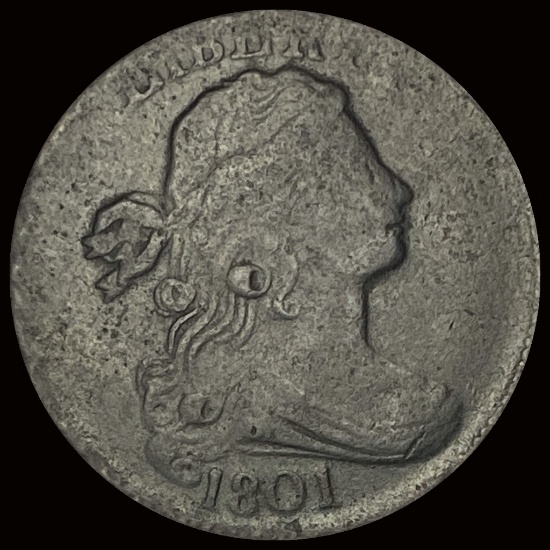 1801 Draped Bust Large Cent LIGHTLY CIRCULATED