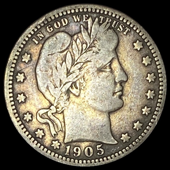 1905-O Silver Barber Quarter LIGHTLY CIRCULATED