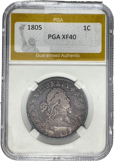 1805 Draped Bust Large Cent PGA XF40