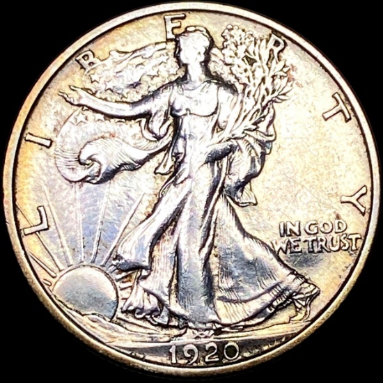 1920-S Silver Half Dollar Walking Liberty LIGHTLY CIRCULATED