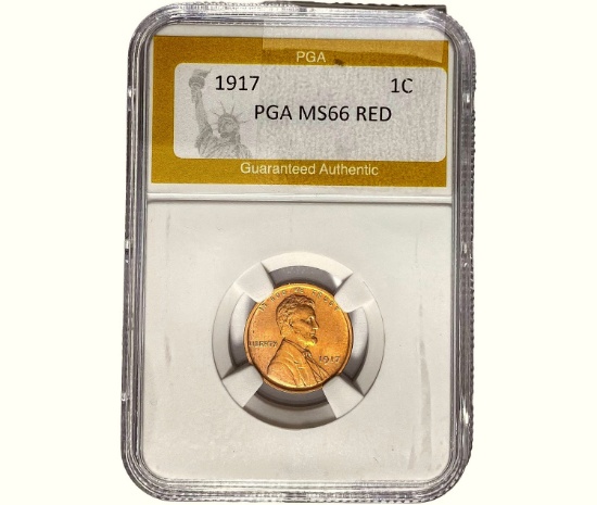 1917 Wheat Cent PGA MS66 RED