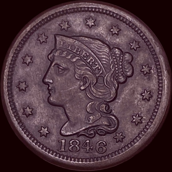 1846 Braided Hair Large Cent UNCIRCULATED