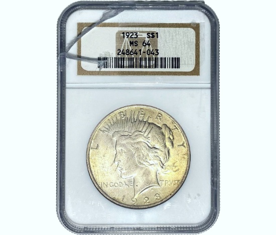 1923 Silver Peace Dollar NGC MS64