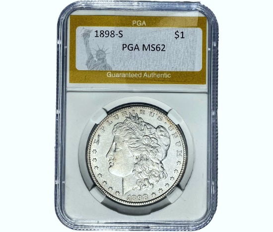 1898-S Morgan Silver Dollar PGA MS62