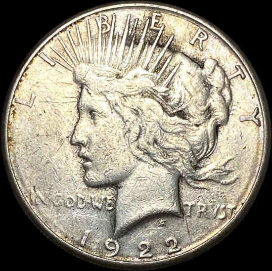 1922-S Silver Peace Dollar ABOUT UNCIRCULATED