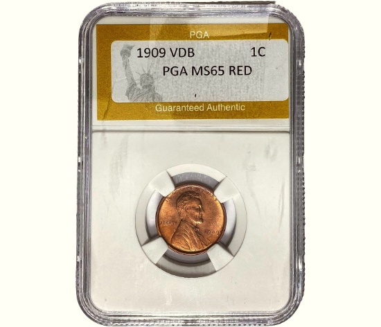 1909 Wheat Cent PGA MS65 RED VDB