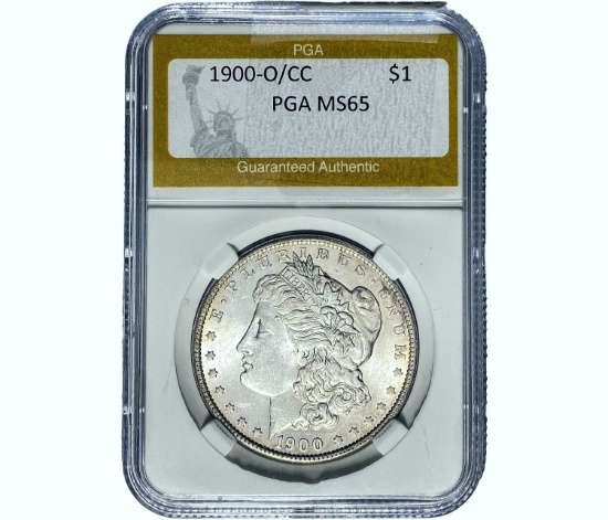 1900-O/CC Morgan Silver Dollar PGA MS65