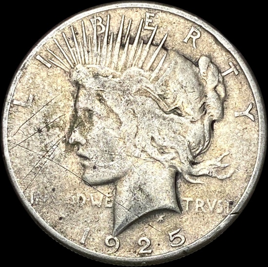 1925-S Silver Peace Dollar NEARLY UNCIRCULATED