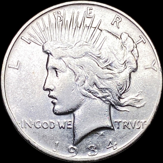 1934 Silver Peace Dollar CLOSELY UNCIRCULATED