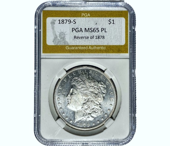 1879-S REV 78 Morgan Silver Dollar PGA MS65 PL