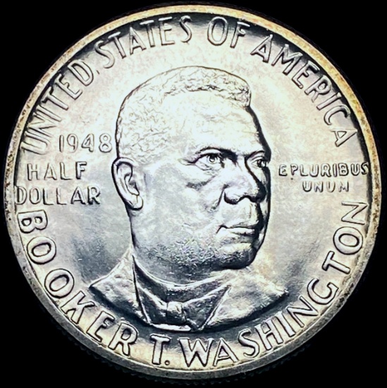 1948 Silver Half Dollar Booker T. Washington GEM BU